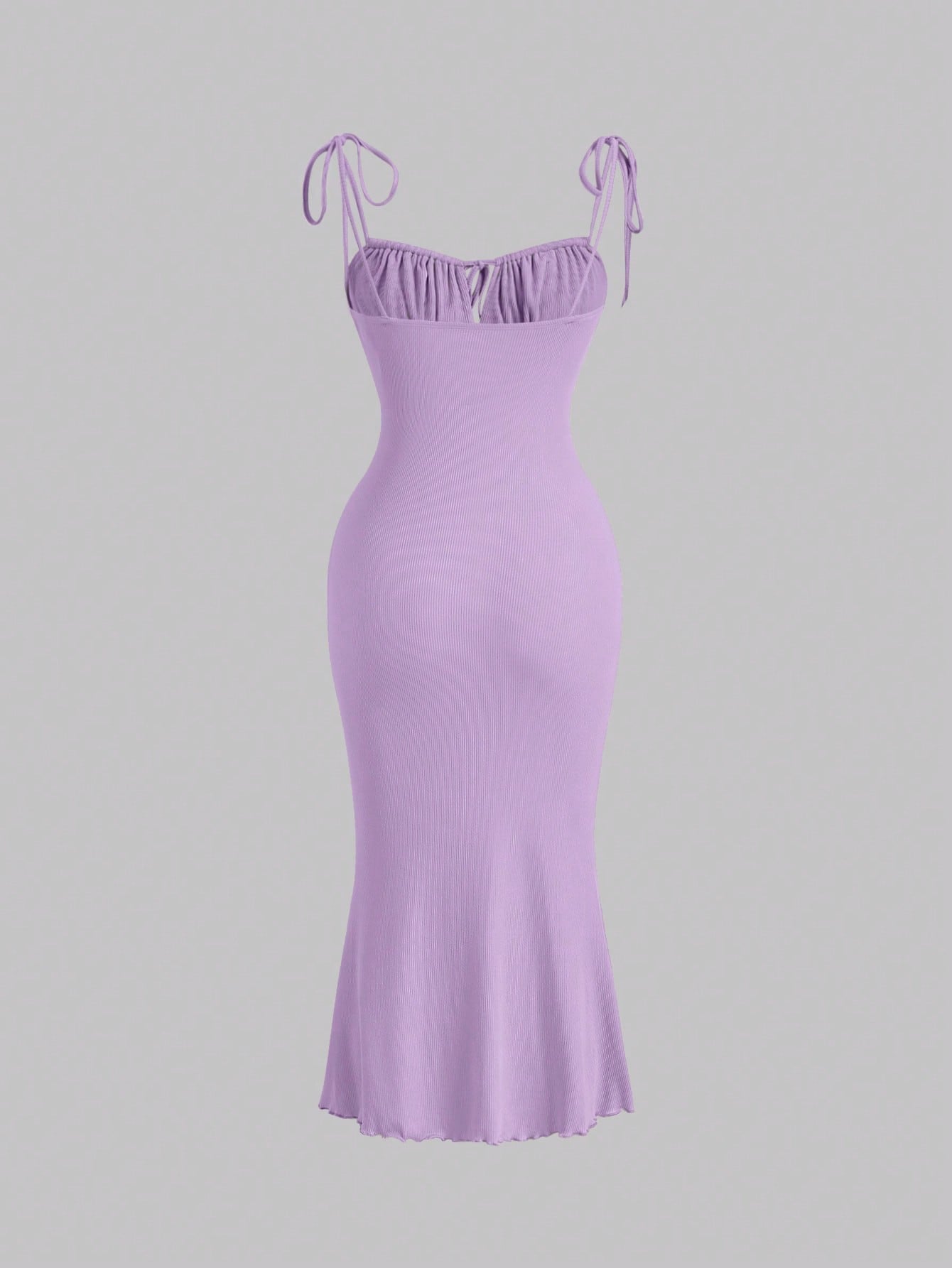 MOD Tie Front Ruched Bust Knot Shoulder Cami Dress,Pastel Dresses For Women