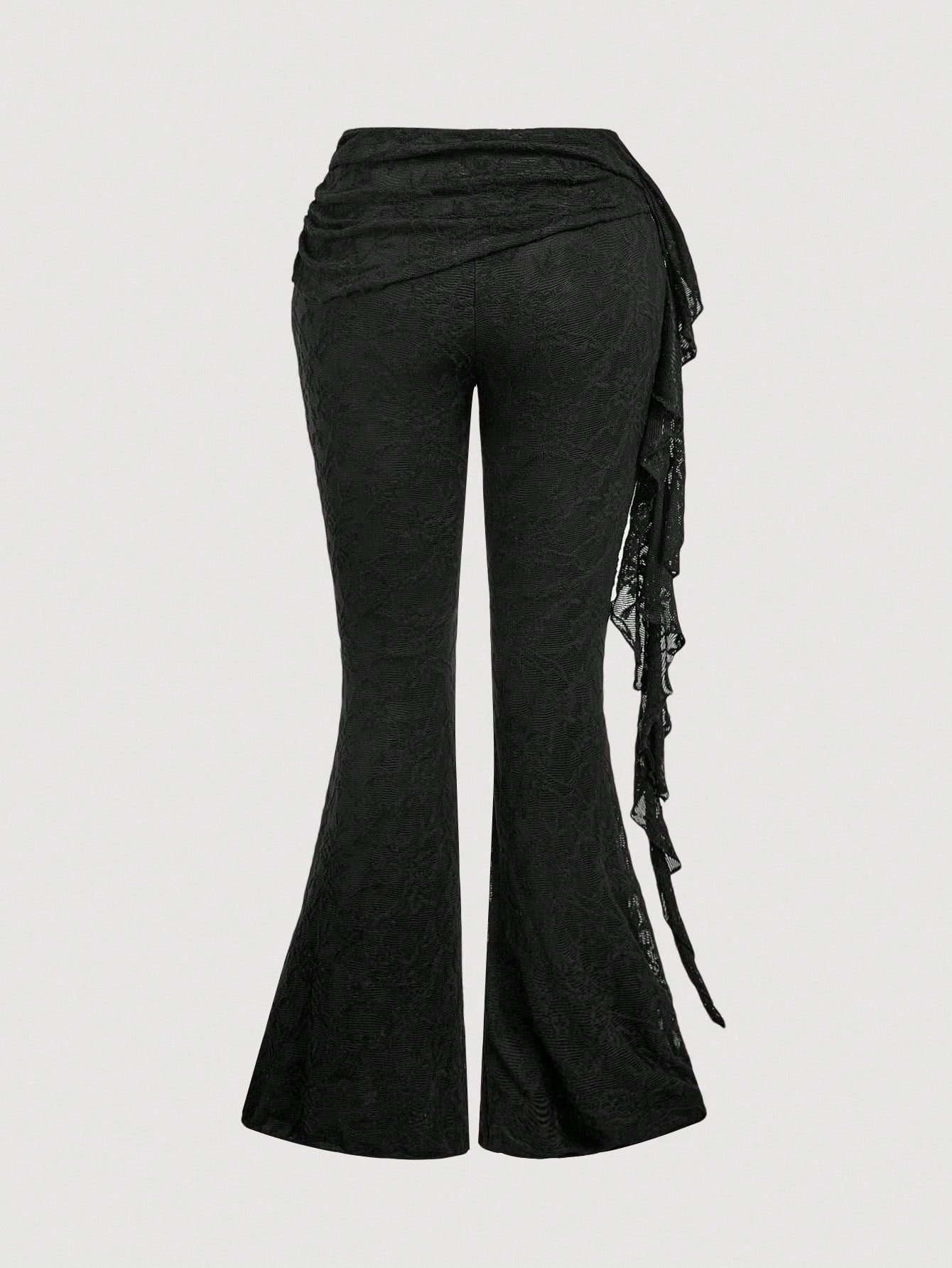 MOD Women's Casual Lace Flare Pants, Solid Color,Fall