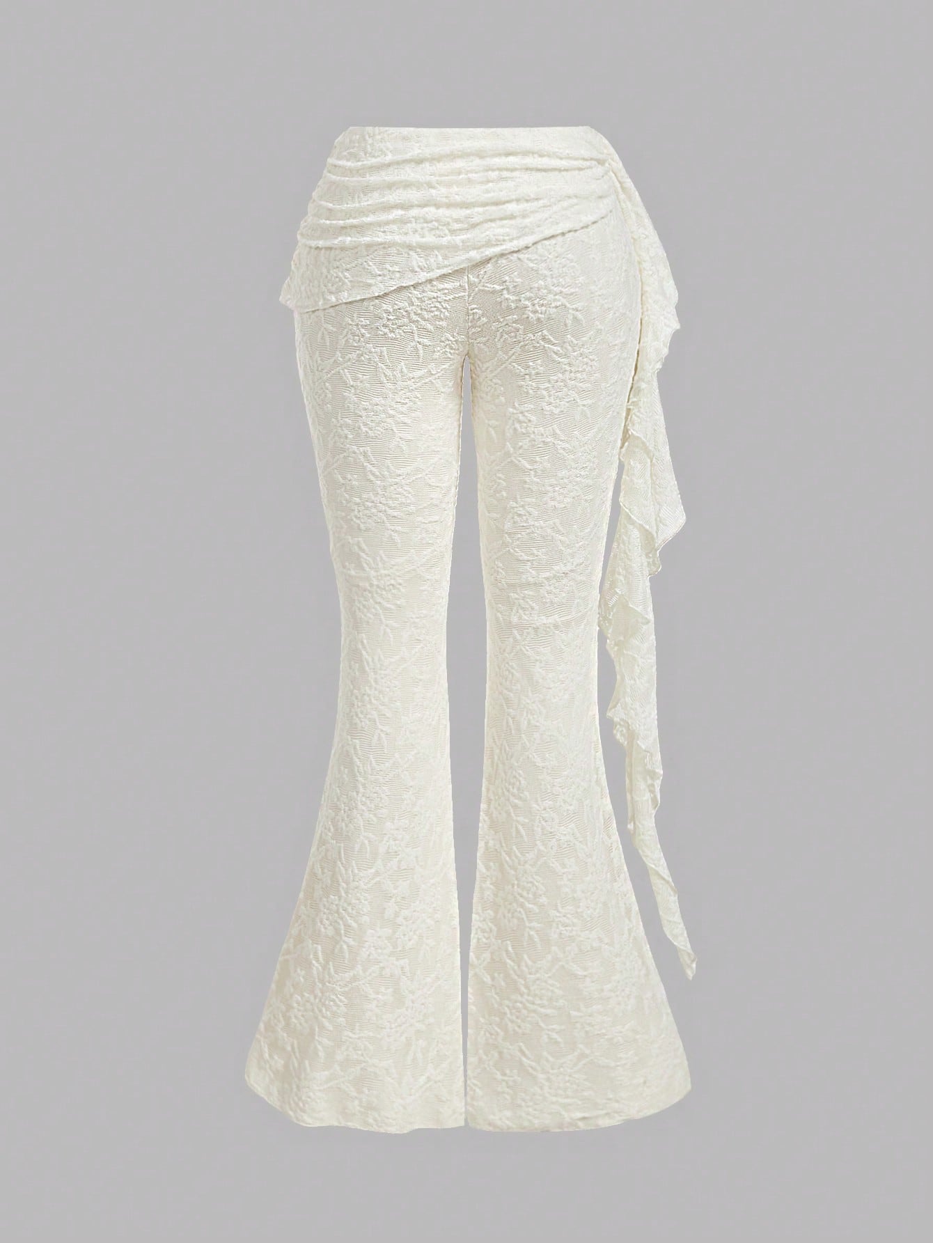 MOD Women's Casual Lace Flare Pants, Solid Color,Fall