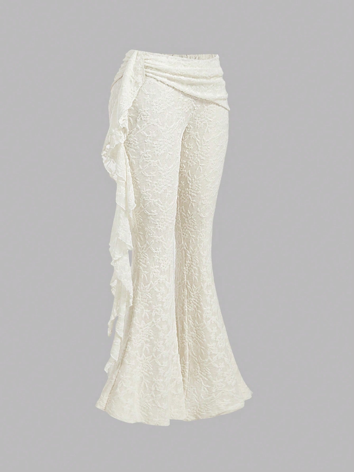 MOD Women's Casual Lace Flare Pants, Solid Color,Fall
