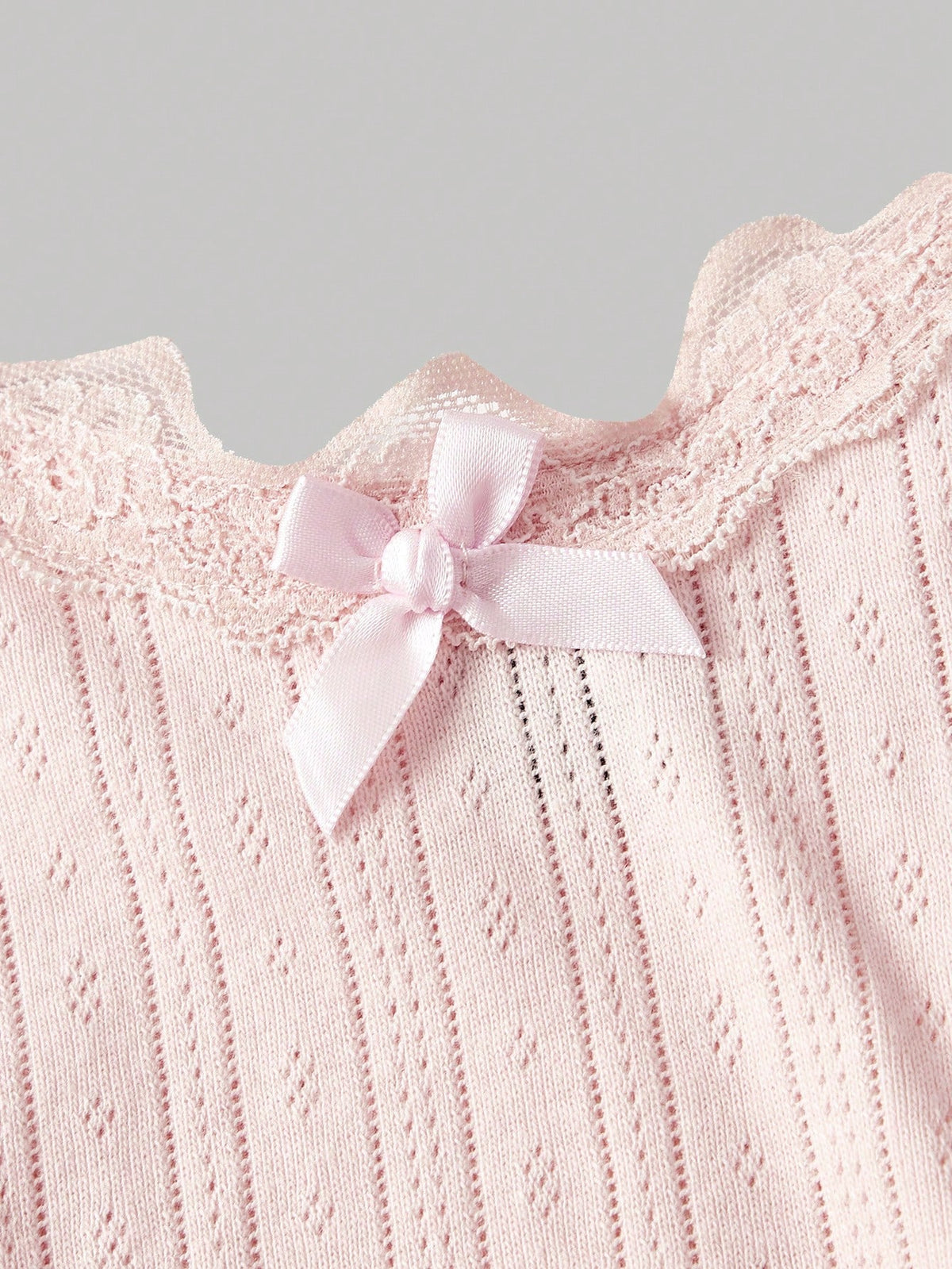 MOD Women's Elegant Light Pink Cotton Vest With Pleated Lace Patchwork Bow,Everyday Summer Singlet,Cottagecore Boho Y2K Casual Floral Ruffle Top For Beach