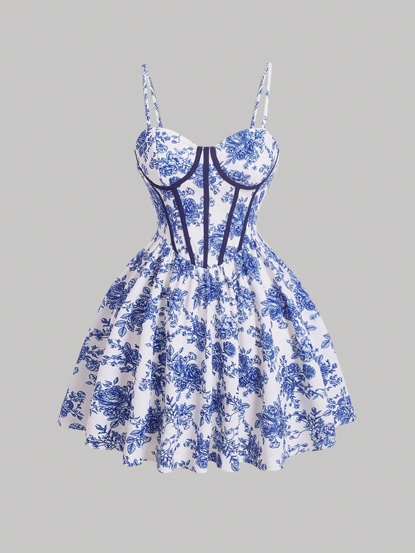MOD Women's Floral Printed Spaghetti Strap Dress,Summer Dresses For Women,Pastel Dresses For Women