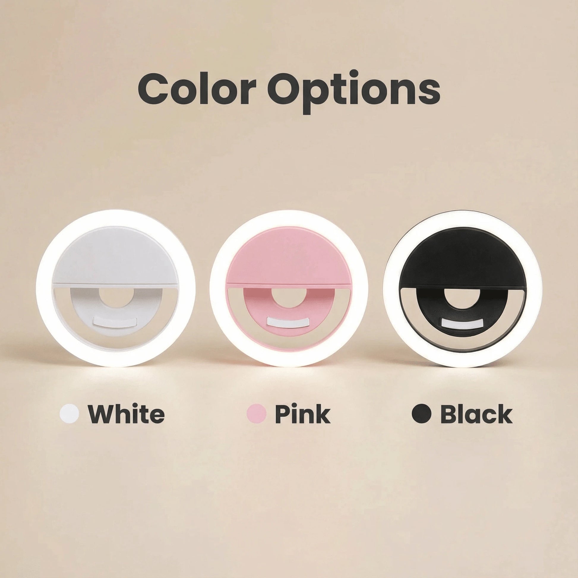Modern Selfie Ring Light, 28 LED Fill Light, Phone Light, Christmas Light, Selfie Light, USB Rechargeable Dimmable Clip-On, Suitable For Smartphones, Makeup, Streamers- Button Control, Adjustable Bri