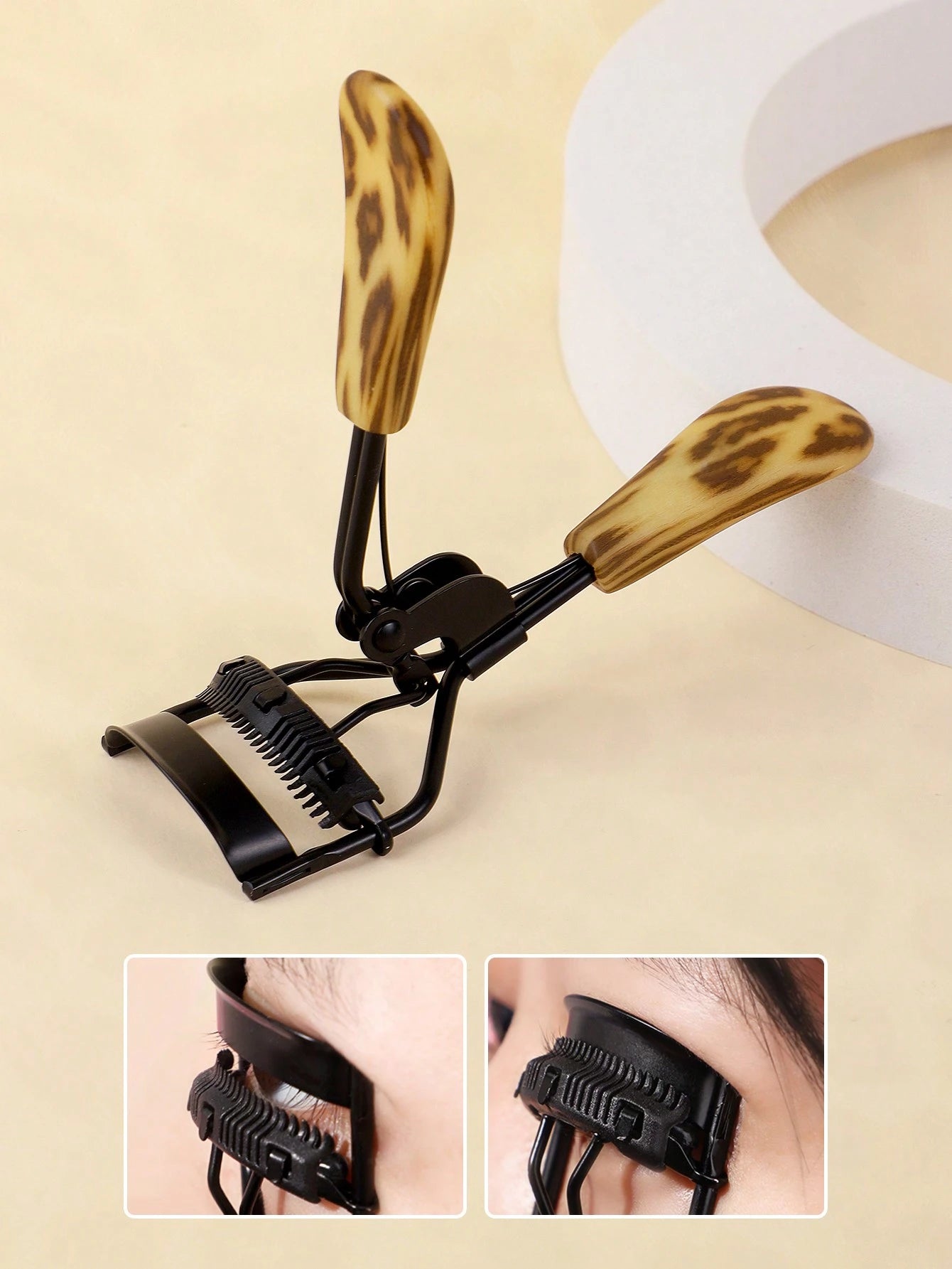 MONKIDS 1pc Portable Eyelash Curler With Silicone Pad, 1pc Black Eyelash Curler With Comb, Long-Lasting Shaping, Eyelash Lifting, Big Eyes, Suitable For Daily Makeup Eyelash Curling,Makeup,Cheap,Room