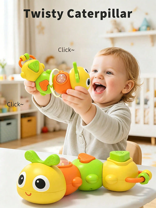 Montessori Sensory Toys, Cartoon Caterpillar Baby Busy Board, Suitable For Airplane, Travel Toys, Road Trip Car Activities- Improve Fine Motor Skills And Early Learning Abilities, Educational Learnin