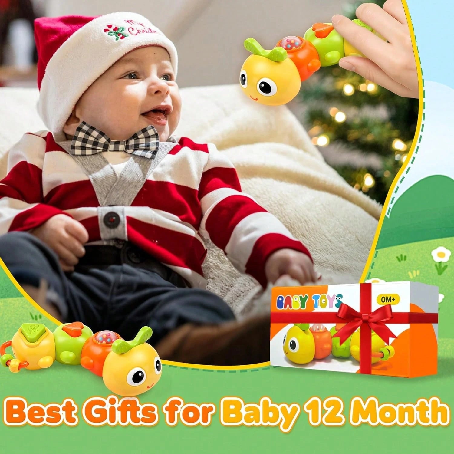 Montessori Sensory Toys, Cartoon Caterpillar Baby Busy Board, Suitable For Airplane, Travel Toys, Road Trip Car Activities- Improve Fine Motor Skills And Early Learning Abilities, Educational Learnin