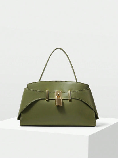 MOTF PREMIUM PU LEATHER IRONMONGERY TOP HANDLE BAG