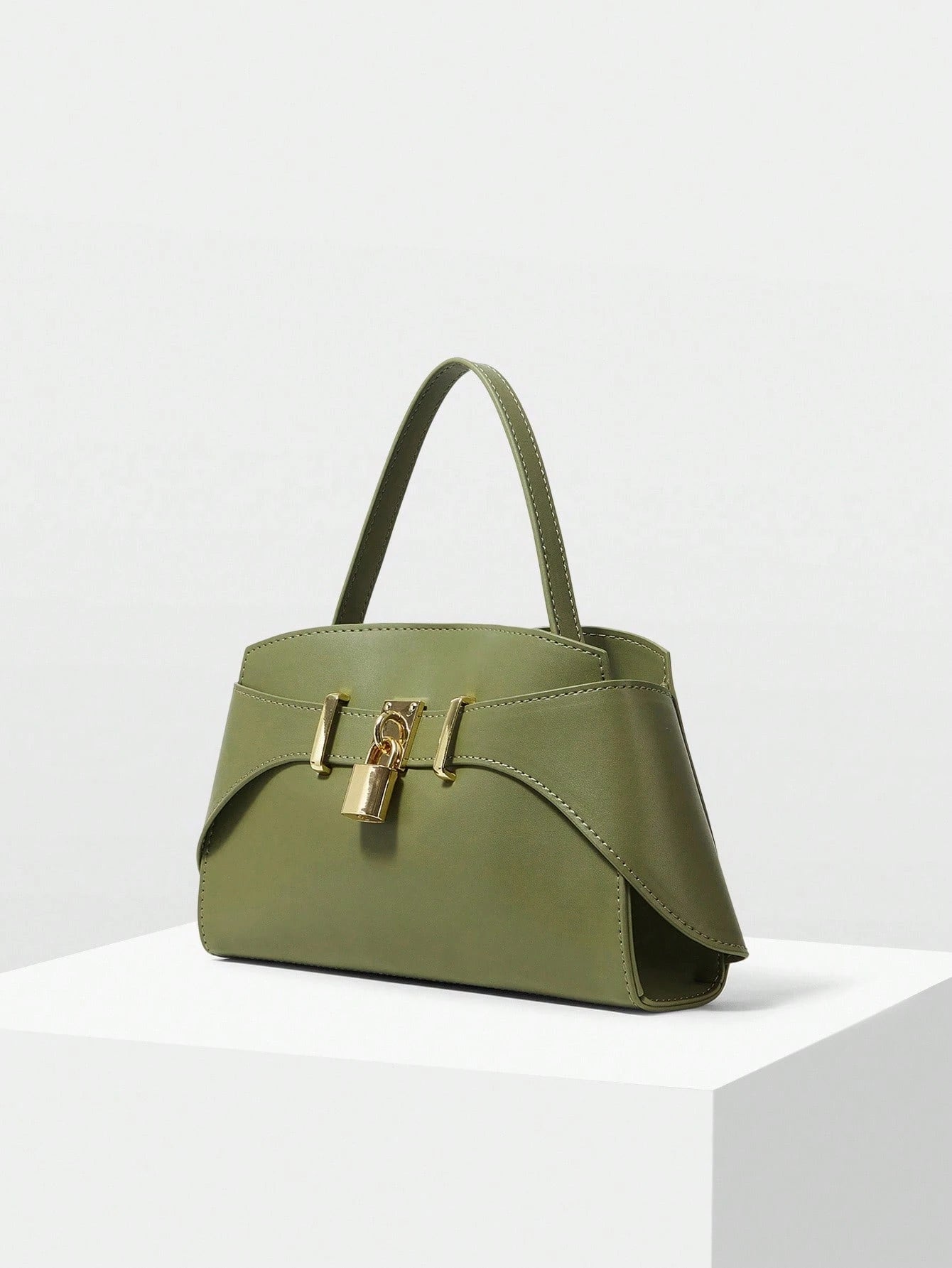 MOTF PREMIUM PU LEATHER IRONMONGERY TOP HANDLE BAG
