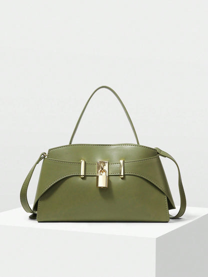 MOTF PREMIUM PU LEATHER IRONMONGERY TOP HANDLE BAG