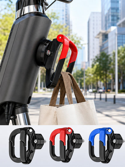 Motorcycle Helmet Hook Handlebar Mount Luggage Storage Bag Rack, Rearview Mirror Mount Carabiner Hook Helmet Bracket D-Ring Hook, Suitable For Cycling Commuting Shopping Bag Hanging, Scooter Electric