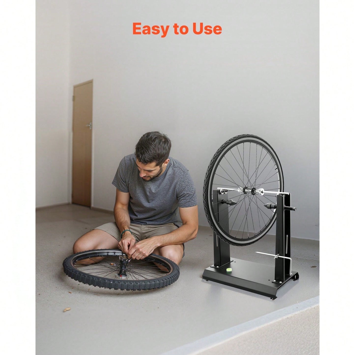Motorcycle Wheel Balancer, 88.2 Lbs Capacity, Tire Balancer & Truing Stand With Adjustable Centering Cones And Truing Pointer, Balancing Tools For Most Motorcycles & Bicycles, 35-Inch Wheel Dia