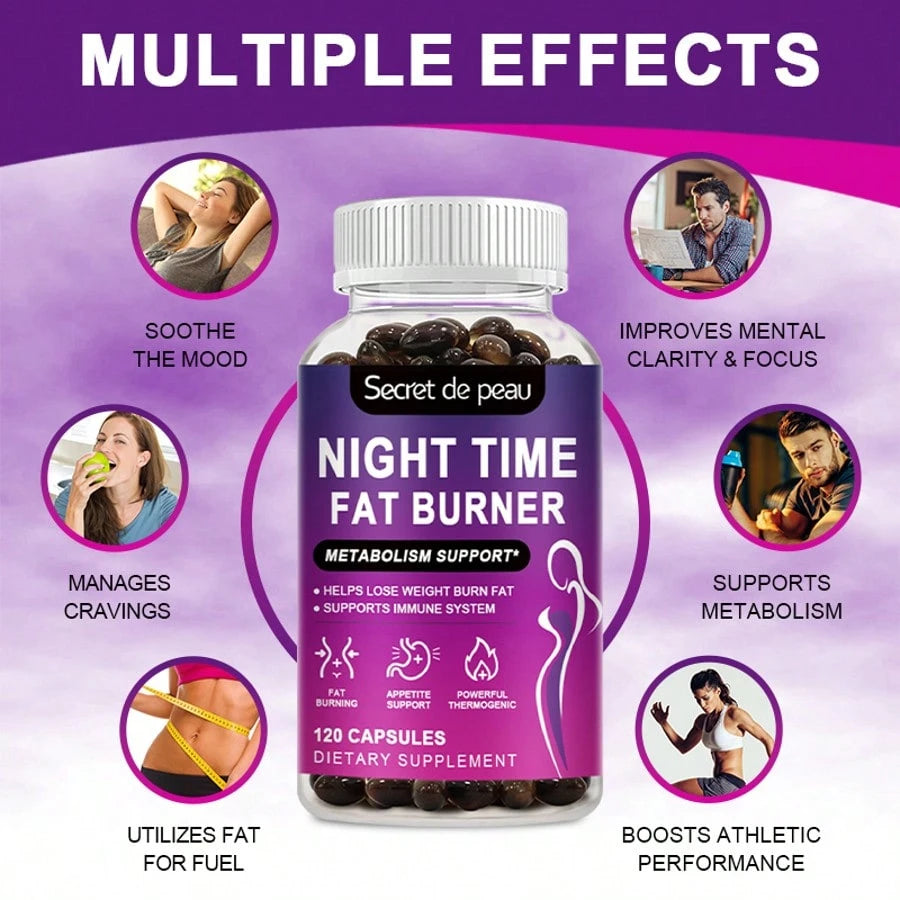 MULITTEA Quick Ship Items| Night Time Fat Burner Capsules For Women- Weight Loss Products To Support Metabolism & Weight Loss, Dietary Supplement