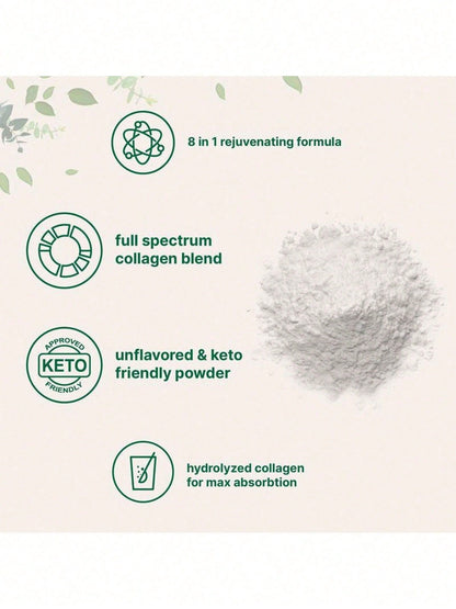 Multi Collagen Peptides Powder- Hydrolyzed Protein Peptides (Type I,II,III,V,X) With Hyaluronic Acid, Biotin & Vitamin C Unflavored