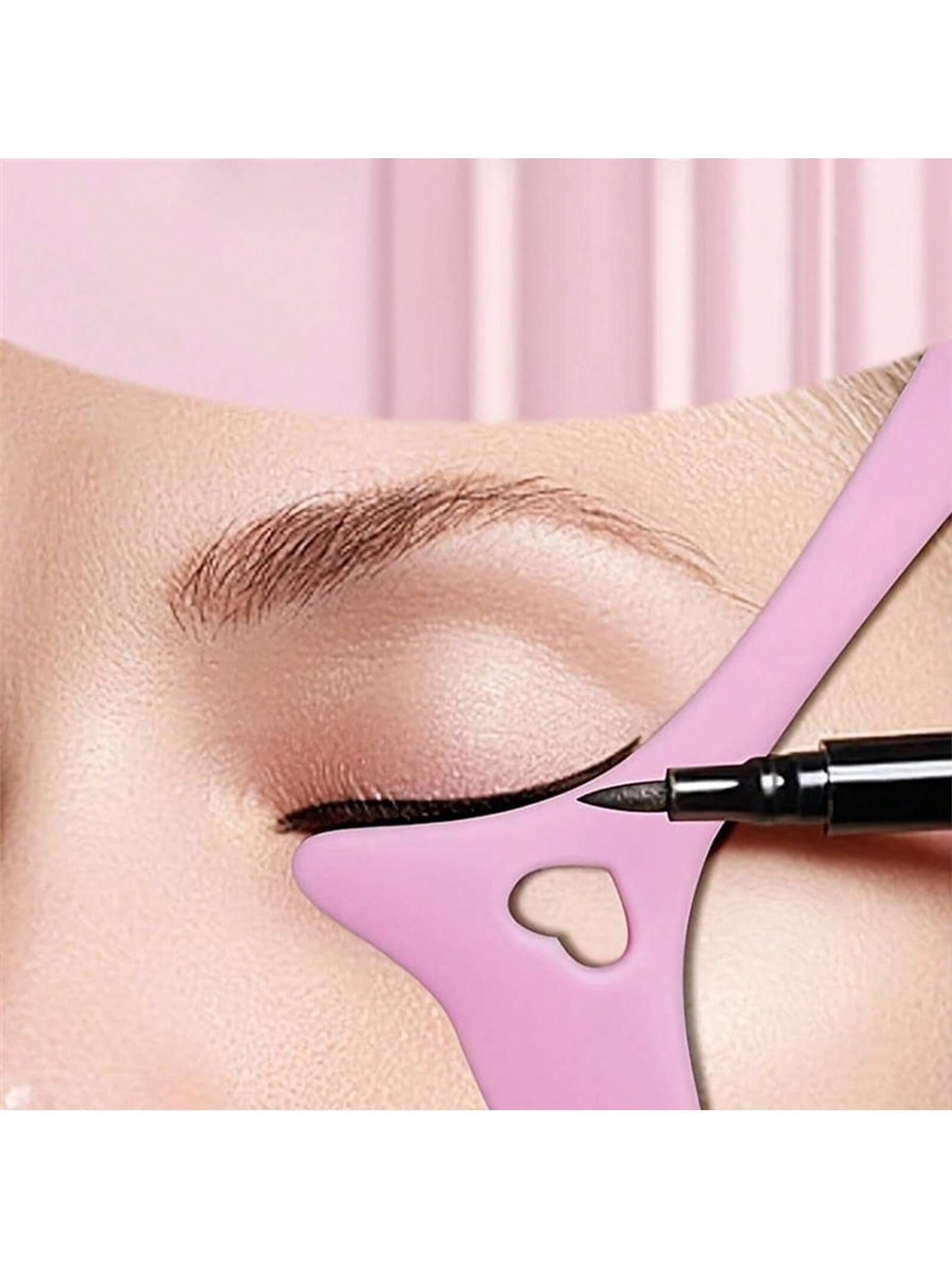 mulynsie Multifunctional Makeup Eyeliner Stencil, 1pc Eyeliner Assistant, Silicone Eyeliner Template,Silicone Reusable Waterproof Tool For Liner Makeup Brush Pen Stamp Thin Sharpener Cat Eyes Smoky E