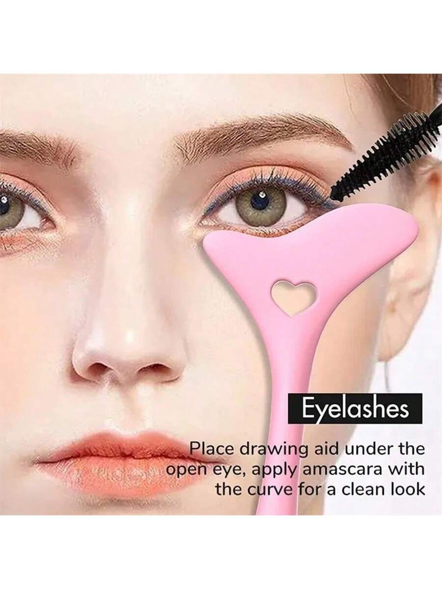 mulynsie Multifunctional Makeup Eyeliner Stencil, 1pc Eyeliner Assistant, Silicone Eyeliner Template,Silicone Reusable Waterproof Tool For Liner Makeup Brush Pen Stamp Thin Sharpener Cat Eyes Smoky E