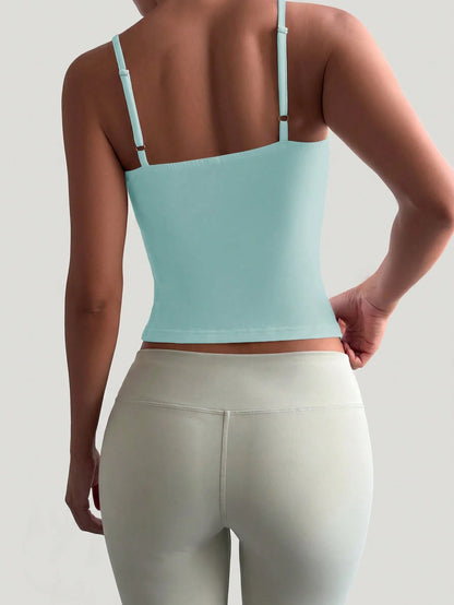 Muse Moon Women's Sexy Fitted Casual Solid Color Knit Tank Top, Suitable For Autumn Back To School, Sports, Daily Wear, Office Commute Summer