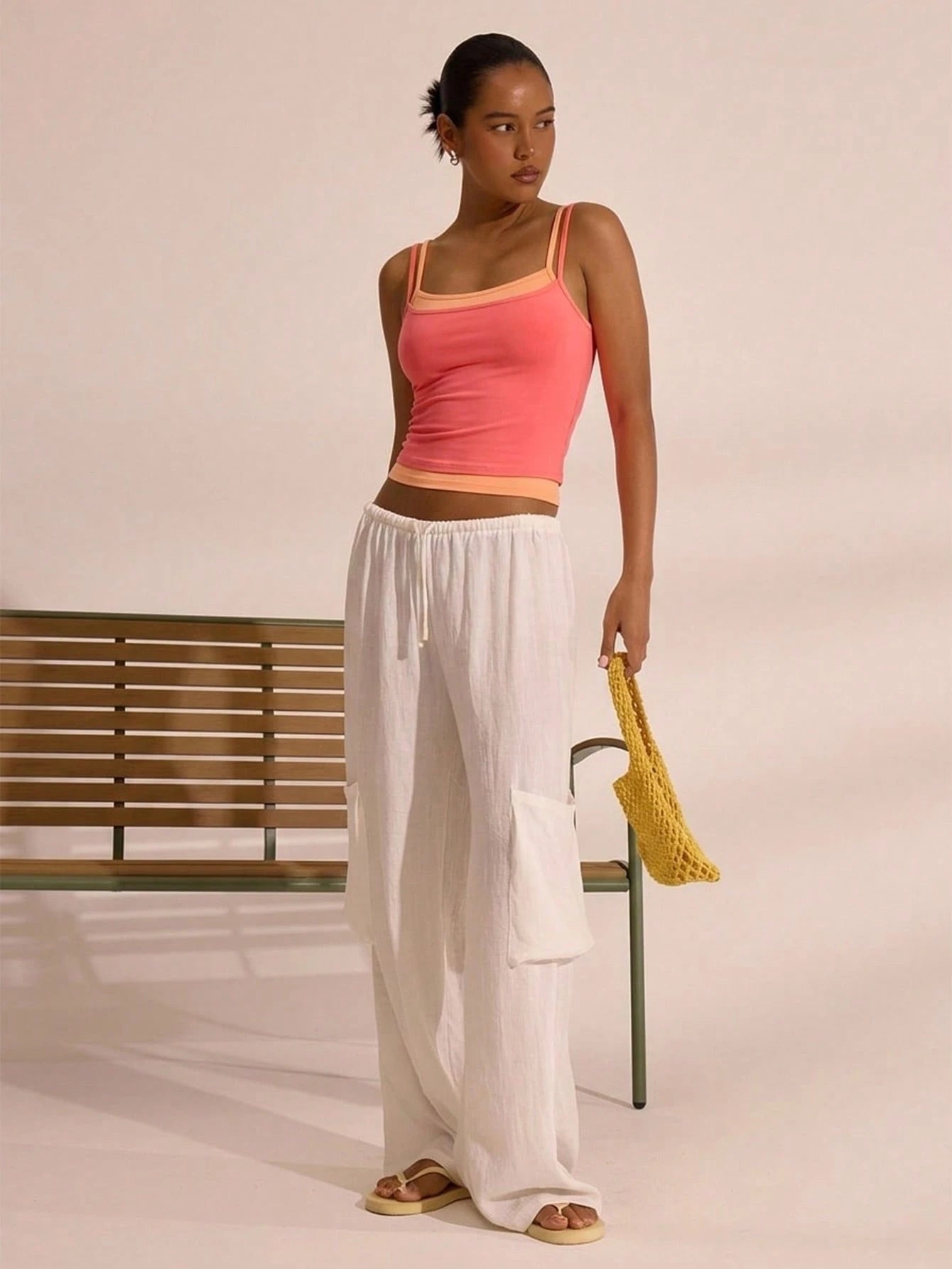 MUSERA Double Layer Strappy Square Neck Cami Top Spring Summer Holiday Vacation Airport Boho Ibiza Elegant Cute Y2K Festival Casual
