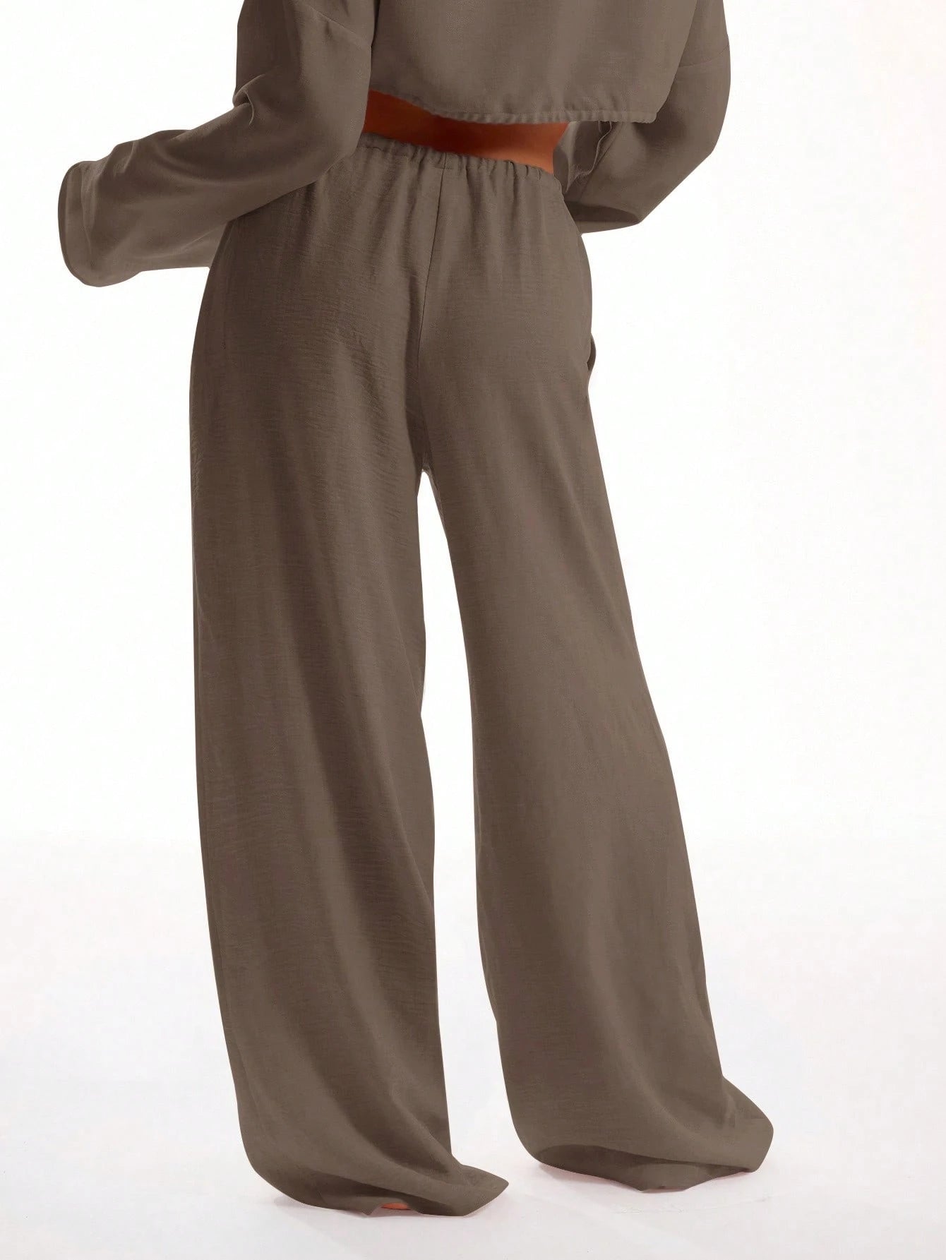 MUSERA Tie Front Linen Feel Beach Trousers Elegant Summer Vacation Sun Casual Boho Airport Casual Office Work Cute Party Pants Spring Holiday
