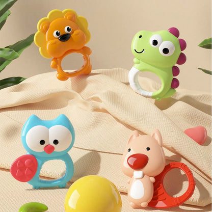 Musical Baby Crib Mobile 360° Rotating Bed Bell With Cute Animal Teether Rattles, Lullaby Music Box Newborn Crib Hanging Toy