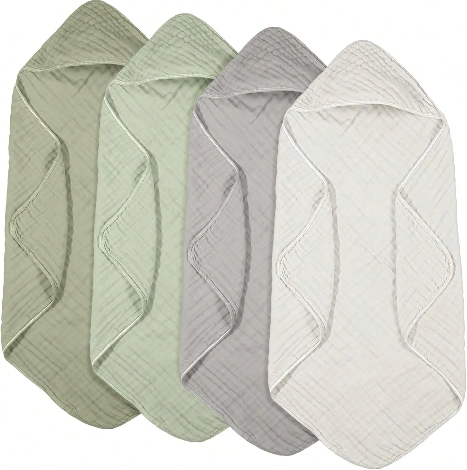 Muslin Hooded Baby Towels, Cotton Newborn Bath Towel Muslin Infant Baby Blankets Absorbent Unisex Newborn Registry Gift Essentials For Girls Boys