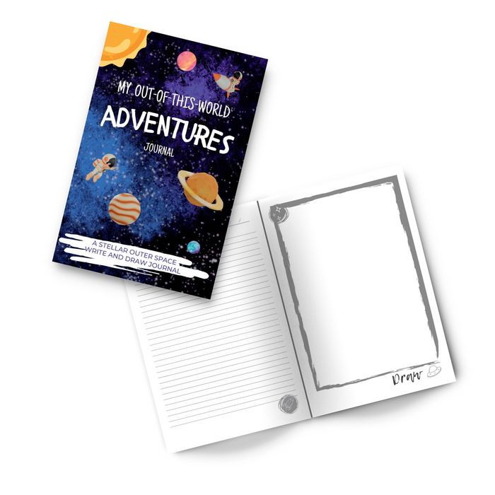 My Out-of-this-World Journal, a Stellar Outer Space Write and Draw Journal Notebook: 110-page Diary to Reach for the Stars