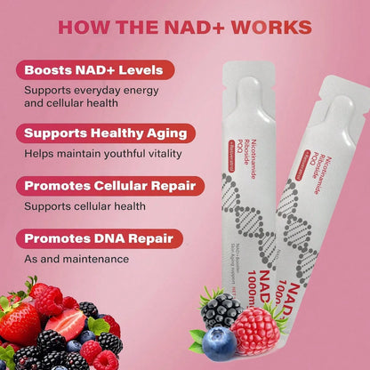 NAD+ Booster Antioxidant Energy Drink OEM ODM Private Label GMP NAD Oral Liquid Supplement 300g For Adults