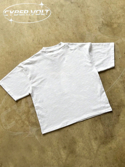 National Flag Print T-Shirt, 180g 100% Cotton, Retro Style, Manfinity Y2K Print, Summer Street Style T-Shirt, Suitable For Both Men And Women.