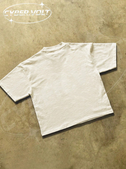 National Flag Print T-Shirt, 180g 100% Cotton, Retro Style, Manfinity Y2K Print, Summer Street Style T-Shirt, Suitable For Both Men And Women.