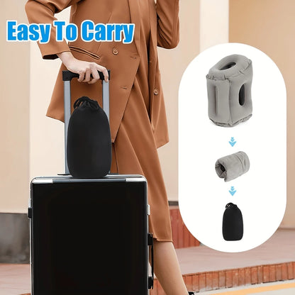 Neck Support Pillow, Inflatable Travel Pillow, Inflatable Neck Pillow Suitable For Sleep, Supporting The Head, Neck, And Lumbar Spine. Suitable For Airplanes, Cars, And RVs. Foldable For Storage, For