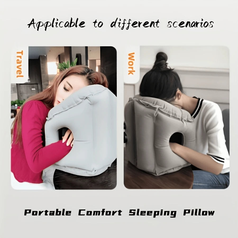 Neck Support Pillow, Inflatable Travel Pillow, Inflatable Neck Pillow Suitable For Sleep, Supporting The Head, Neck, And Lumbar Spine. Suitable For Airplanes, Cars, And RVs. Foldable For Storage, For