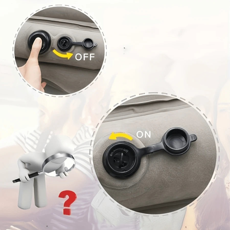 Neck Support Pillow, Inflatable Travel Pillow, Inflatable Neck Pillow Suitable For Sleep, Supporting The Head, Neck, And Lumbar Spine. Suitable For Airplanes, Cars, And RVs. Foldable For Storage, For