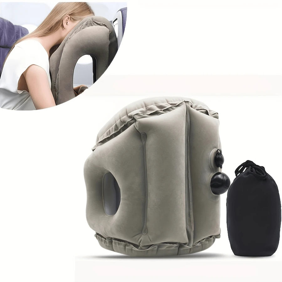Neck Support Pillow, Inflatable Travel Pillow, Inflatable Neck Pillow Suitable For Sleep, Supporting The Head, Neck, And Lumbar Spine. Suitable For Airplanes, Cars, And RVs. Foldable For Storage, For