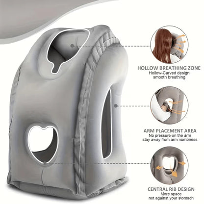 Neck Support Pillow, Inflatable Travel Pillow, Inflatable Neck Pillow Suitable For Sleep, Supporting The Head, Neck, And Lumbar Spine. Suitable For Airplanes, Cars, And RVs. Foldable For Storage, For