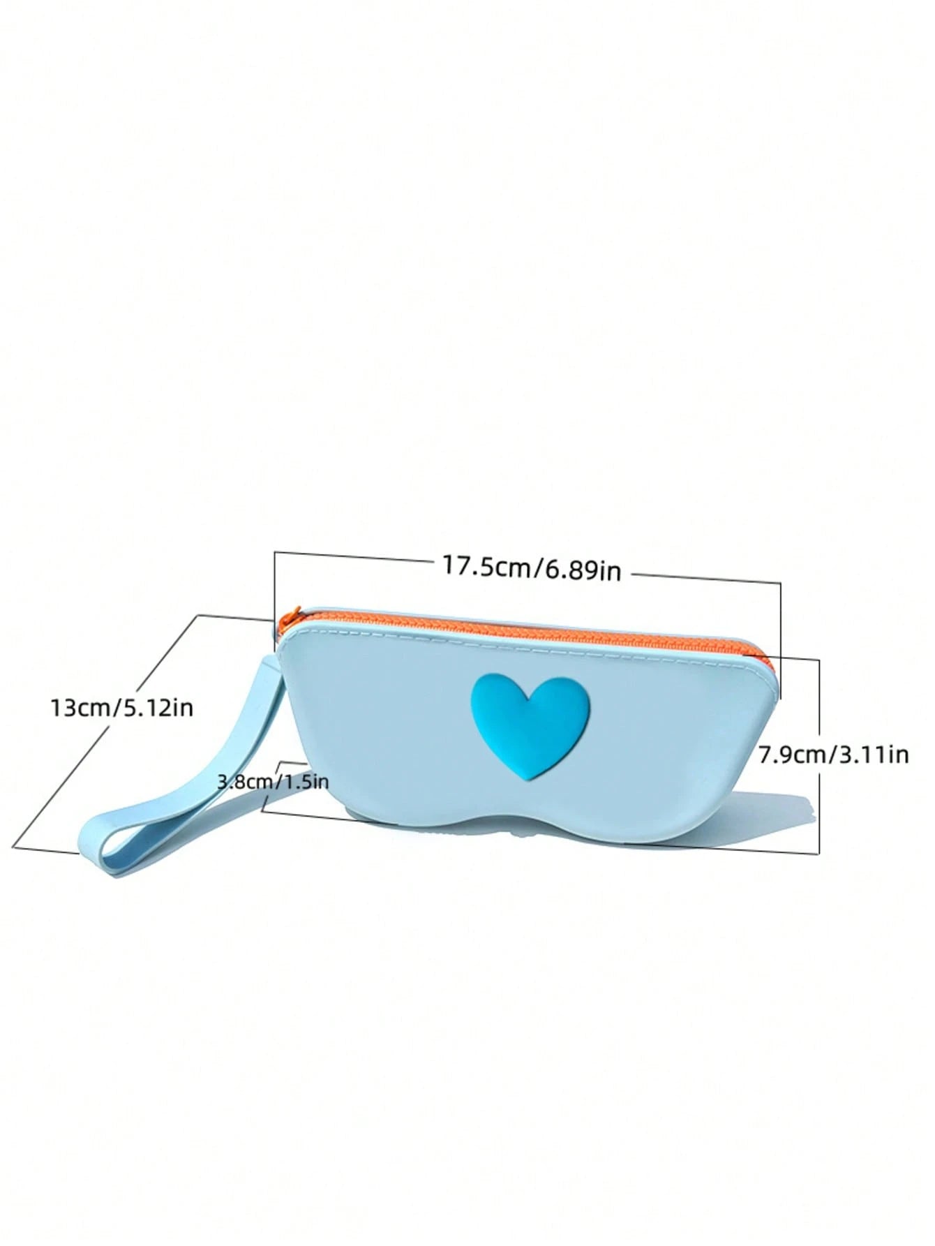 New Heart-Shaped Small Square Pouch, Coin Purse, Lipstick Case, Card Holder, Bluetooth Earphone Storage Bag, Handheld Soft Silicone Card Key Coin Purse, Multi-Function Waterproof Silicone Storage Pouc