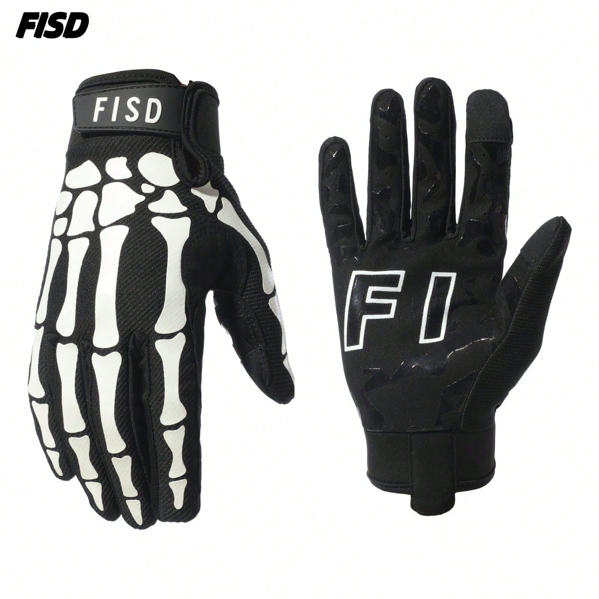New Luminous Personalized Sports Gloves, Silicone Anti-Slip Protective Gloves For Football, Baseball,, Cycling & Off-Road Motorcycle
