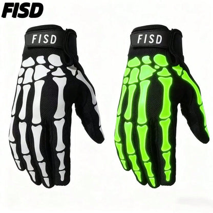 New Luminous Personalized Sports Gloves, Silicone Anti-Slip Protective Gloves For Football, Baseball,, Cycling & Off-Road Motorcycle