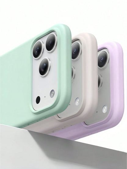 New Luxury Shockproof Soft Beige Phone Case Compatible With 17 16 15 Pro 14 Plus 13 12 11 17 Pro Max Air XR XS Max X/XS 7/8 Plus 7/8, Shockproof Anti-Slip, Fashion Design, Skin-Friendly Material, Aest