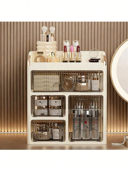 New Makeup Organizer Box, Stylish Vanity Drawer Storage Unit For Skincare, Cosmetics And Beauty Products, Space Saving