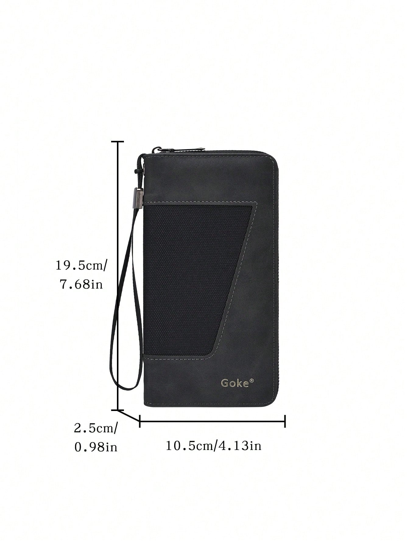 New Men's Long Wallet, Fashionable Men's Zipper Clutch Bag, Large Capacity Multi-Card Slot Wallet