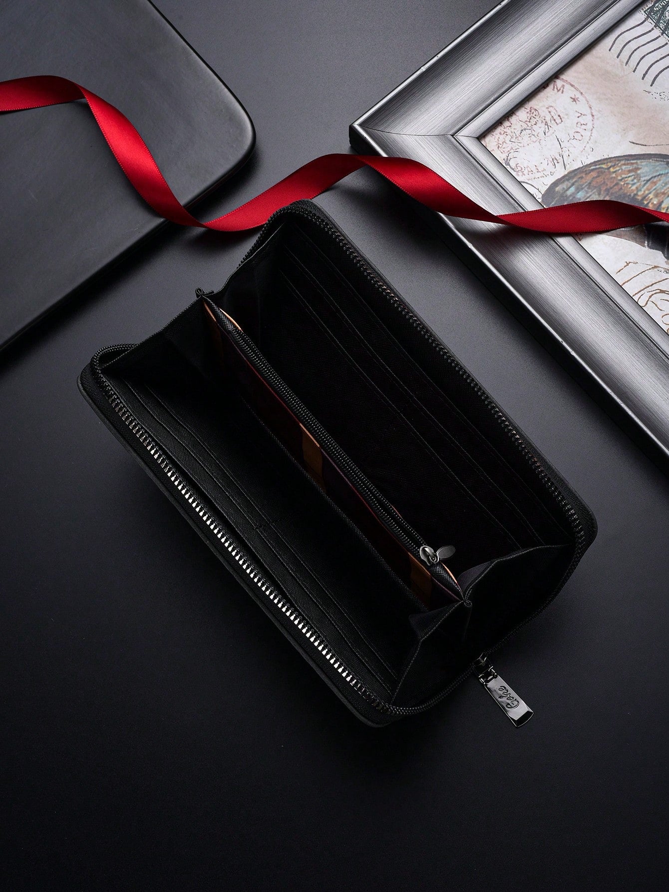 New Men's Long Wallet, Fashionable Men's Zipper Clutch Bag, Large Capacity Multi-Card Slot Wallet
