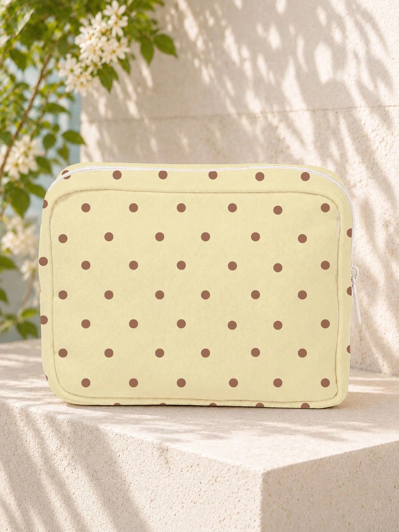 New Polka Dot Makeup Bag, Toiletry Bag, Storage Bag, Large Capacity Cosmetic Storage Bag, Portable Makeup Storage Bag, Cute Travel Toiletry Bag, Home Storage Bag, Soft Material Travel Makeup Bag, Bubb