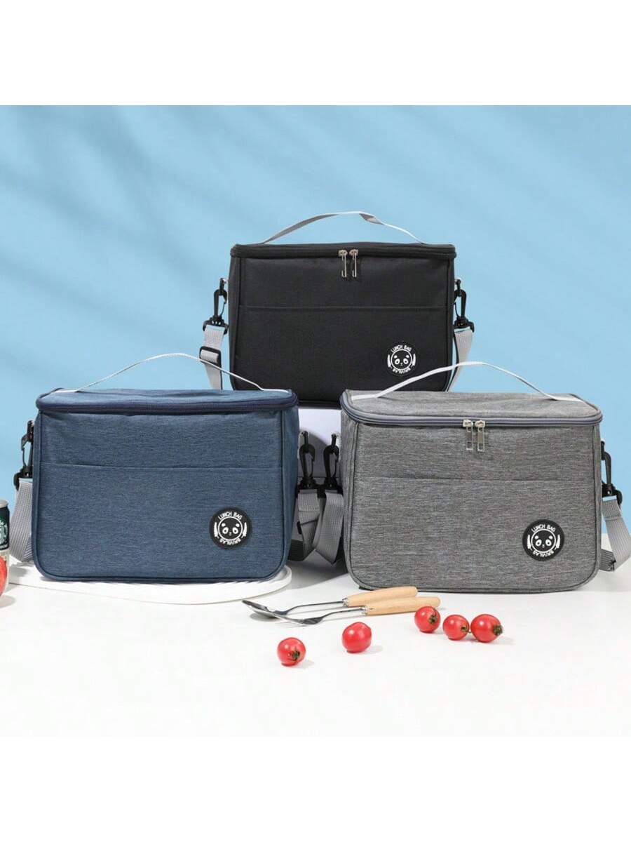 New Portable Insulated Lunch Bag With Shoulder Strap, Waterproof Cold/Heat Retention Design, Suitable For Office Use; Large Capacity Handheld/Shoulder Dual-Use Insulated Bag, Thickened Waterproof Lunc