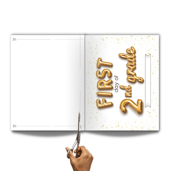 Buy Now on Amazon - Printed Book with First Day of School and Last Day of School signs - Foil Balloon theme design