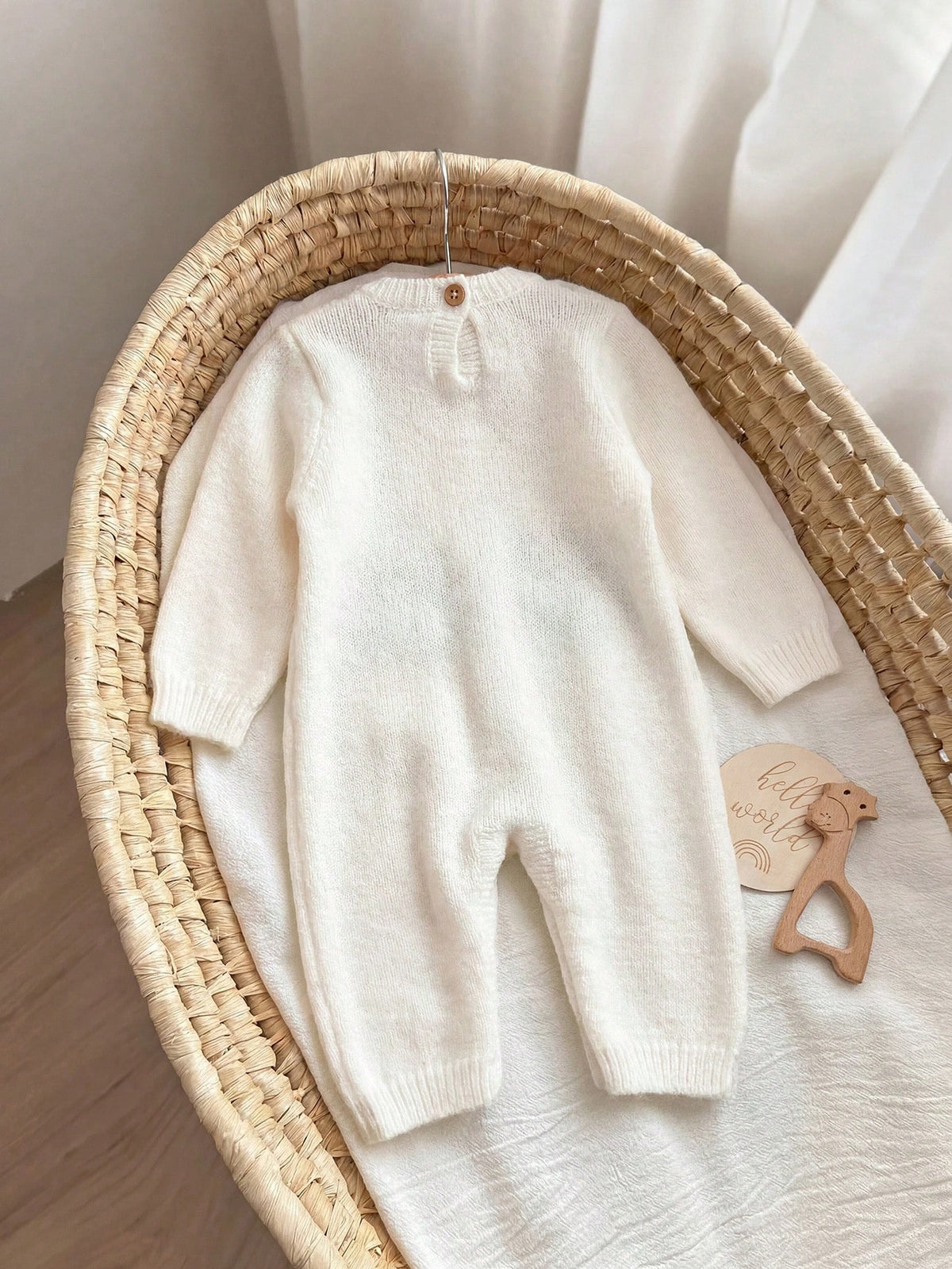 Newborn Baby Cartoon Pattern Casual Daily Knit Autumn Winter Romper