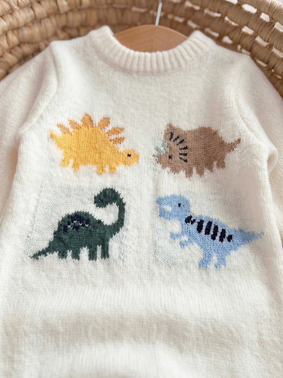 Newborn Baby Cartoon Pattern Casual Daily Knit Autumn Winter Romper
