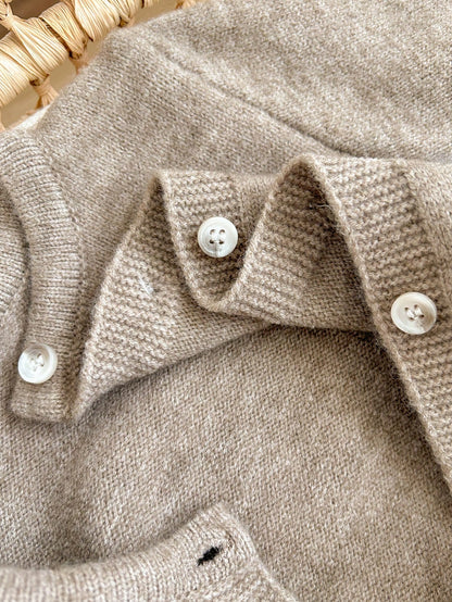 Newborn Baby Girl Autumn/Winter Cute Cartoon Pattern Long Sleeve Sweater Romper