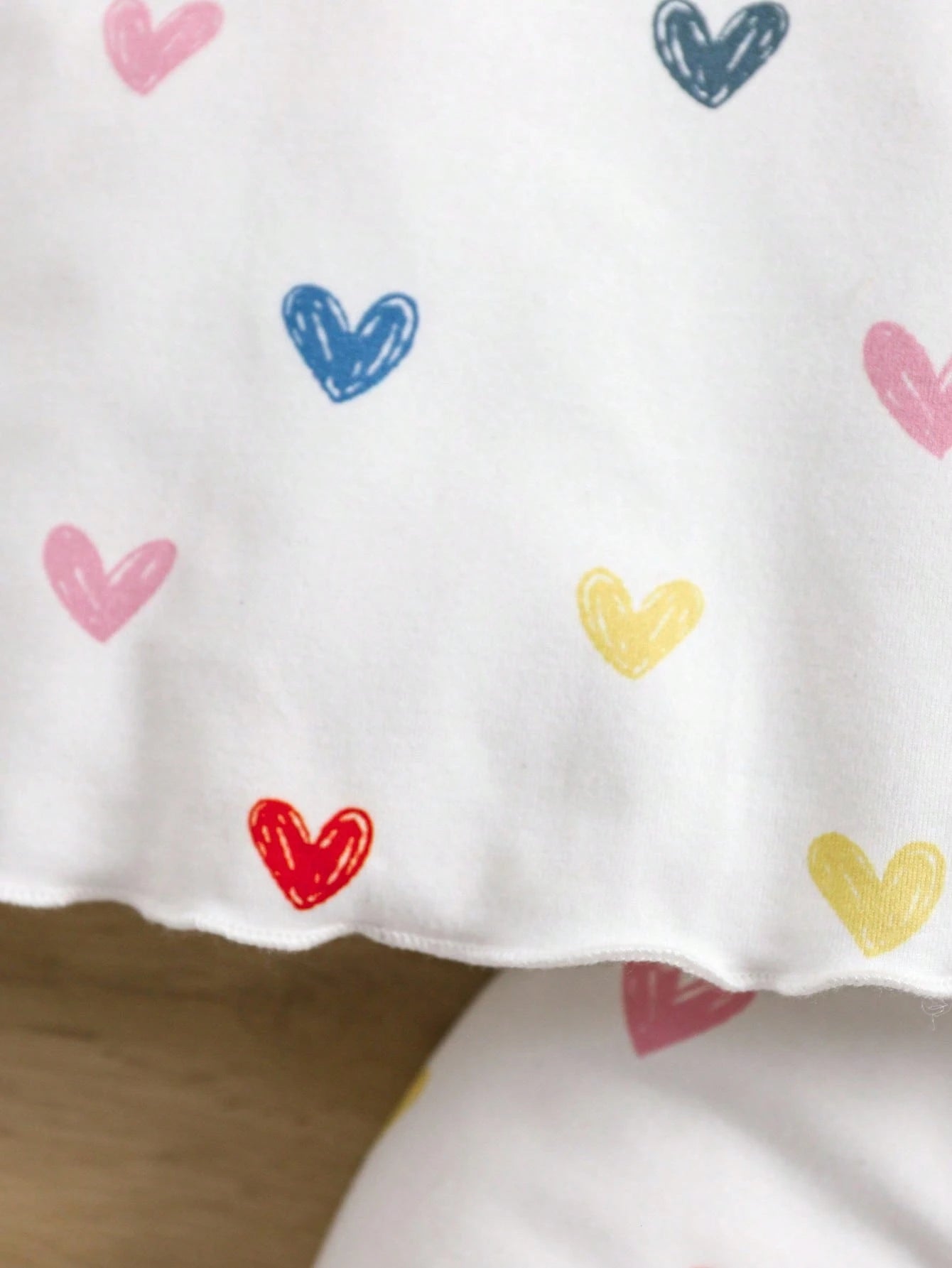 Newborn Baby Girl Outfit With Bow, Graphic Patchwork, Casual Style