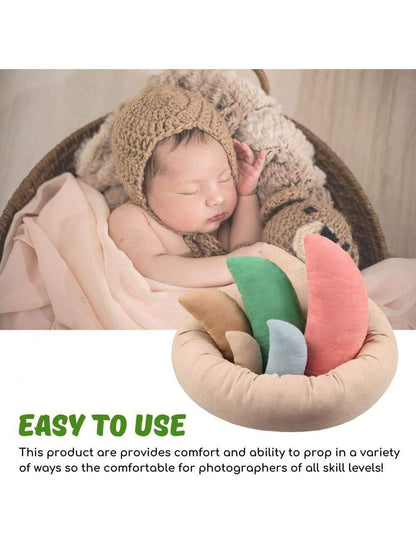 Newborn Photography Props, Ultra-Soft Baby Donut Posing Pillows, Professional Baby Photo Props Set Fits 0-6 Months Baby,Pack Of 6, Multicolor Baby Shower Family Decorations Gifts Baby Shower Easter Gi