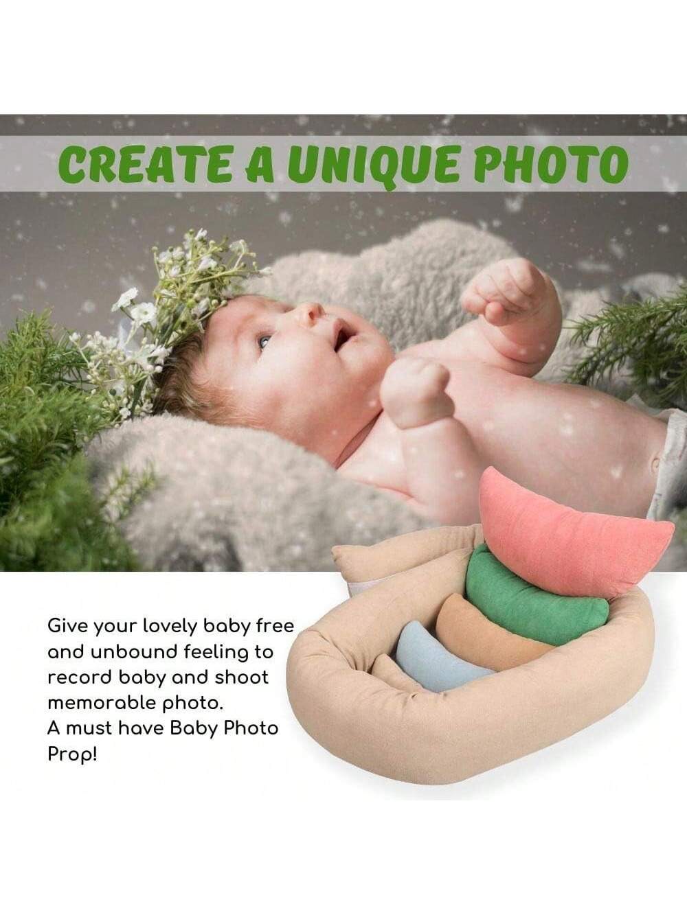 Newborn Photography Props, Ultra-Soft Baby Donut Posing Pillows, Professional Baby Photo Props Set Fits 0-6 Months Baby,Pack Of 6, Multicolor Baby Shower Family Decorations Gifts Baby Shower Easter Gi