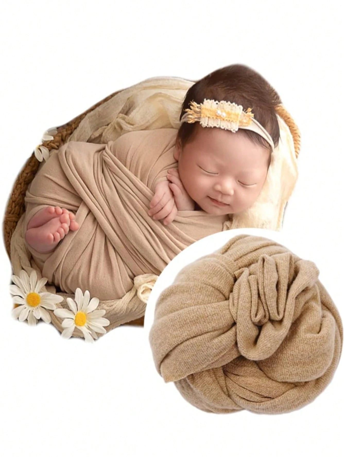 Newborn Stretchy Swaddle Wrap, Baby Swaddle Blanket, Newborn Photography Props, Infant Photo Shoot Posing Blanket, Newborn Party Gift